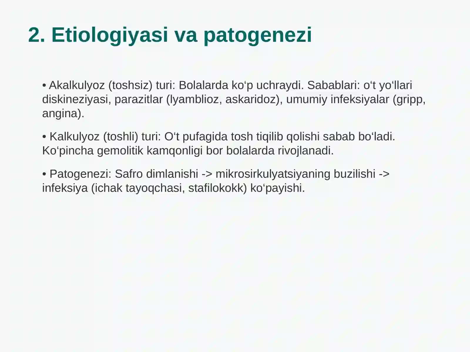 Bolalarda o‘tkir xolesistitda shoshilinch xirurgik yordam 4