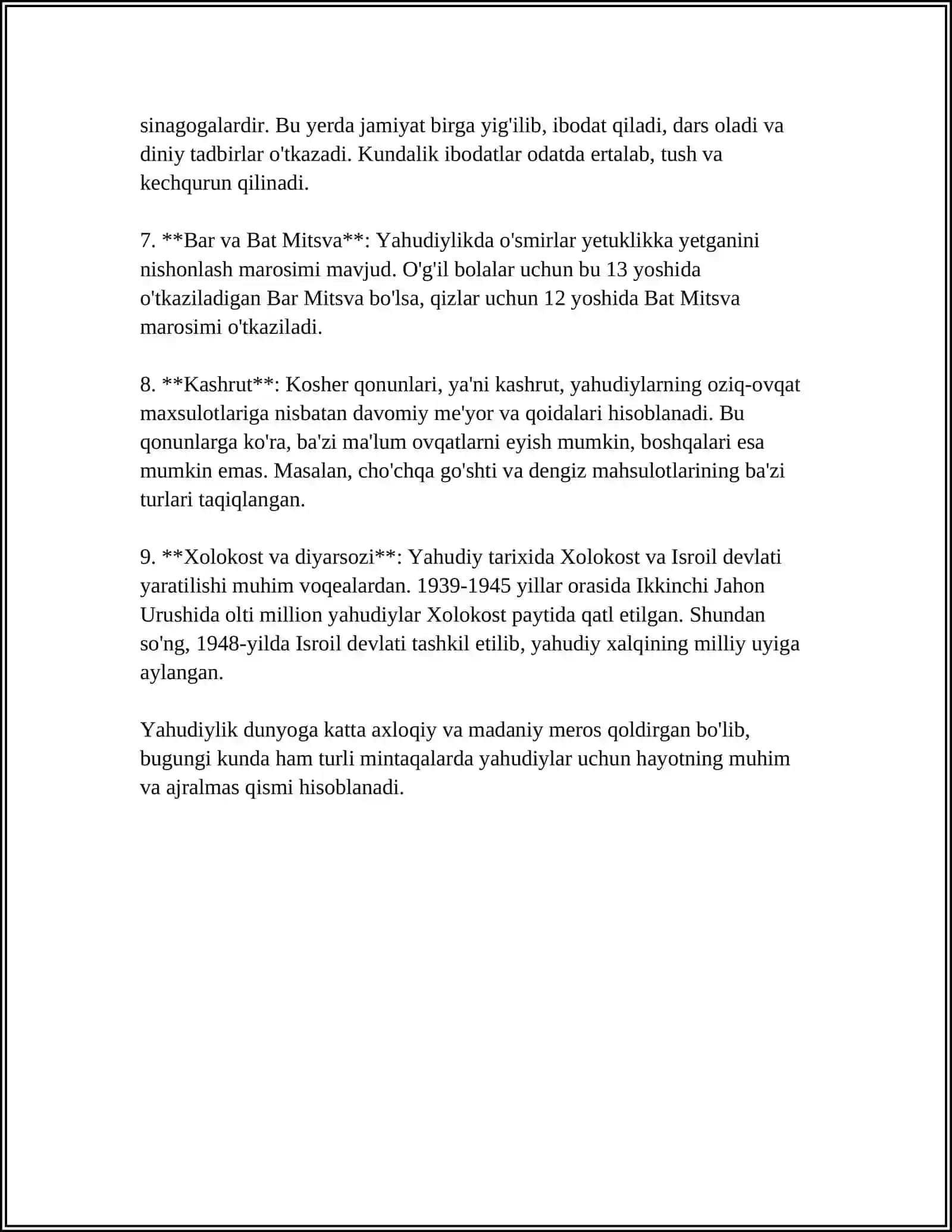 YAHUDIYLIK TA’LIMOTI ANANA VA MAROSIMLARI 4