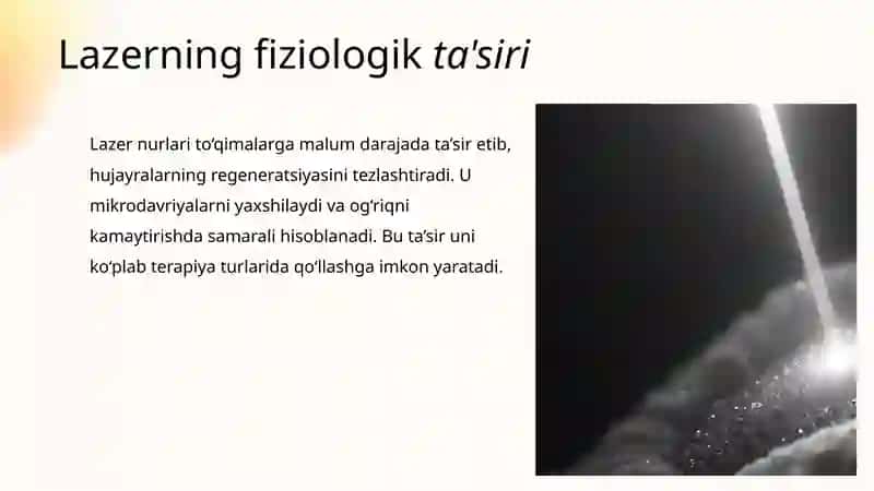 Lazer texnologiyasining tibbiyotdagi asosiy jihatlari 4