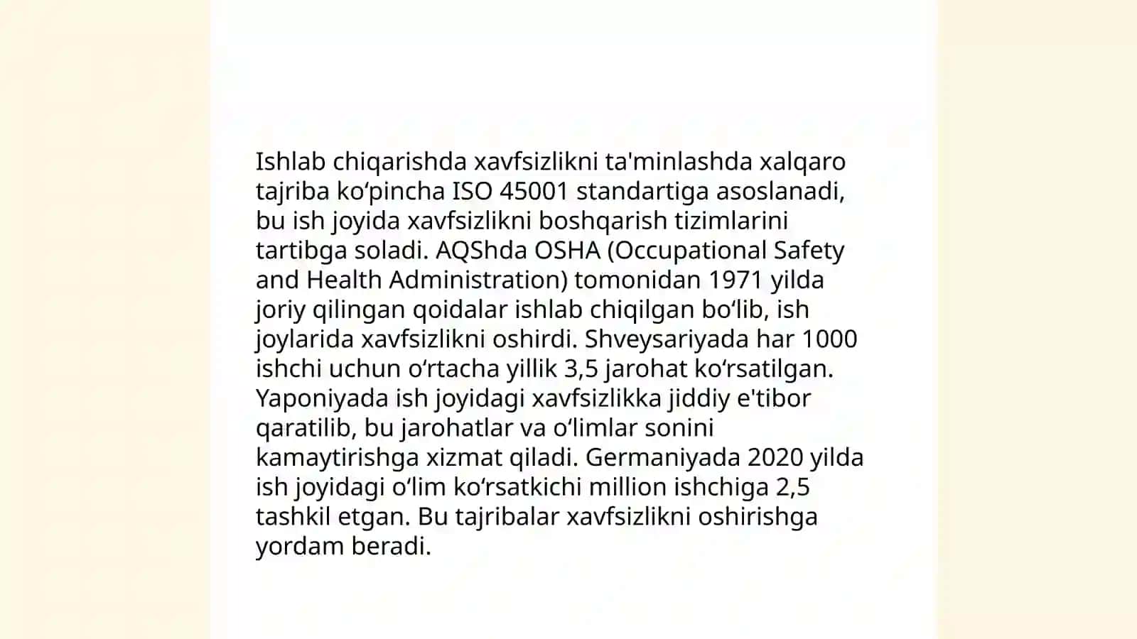 Hayot faoliyati xavfsizligini ta’minlashga oid xalqaro tajriba va izlanishlar taxlili 4