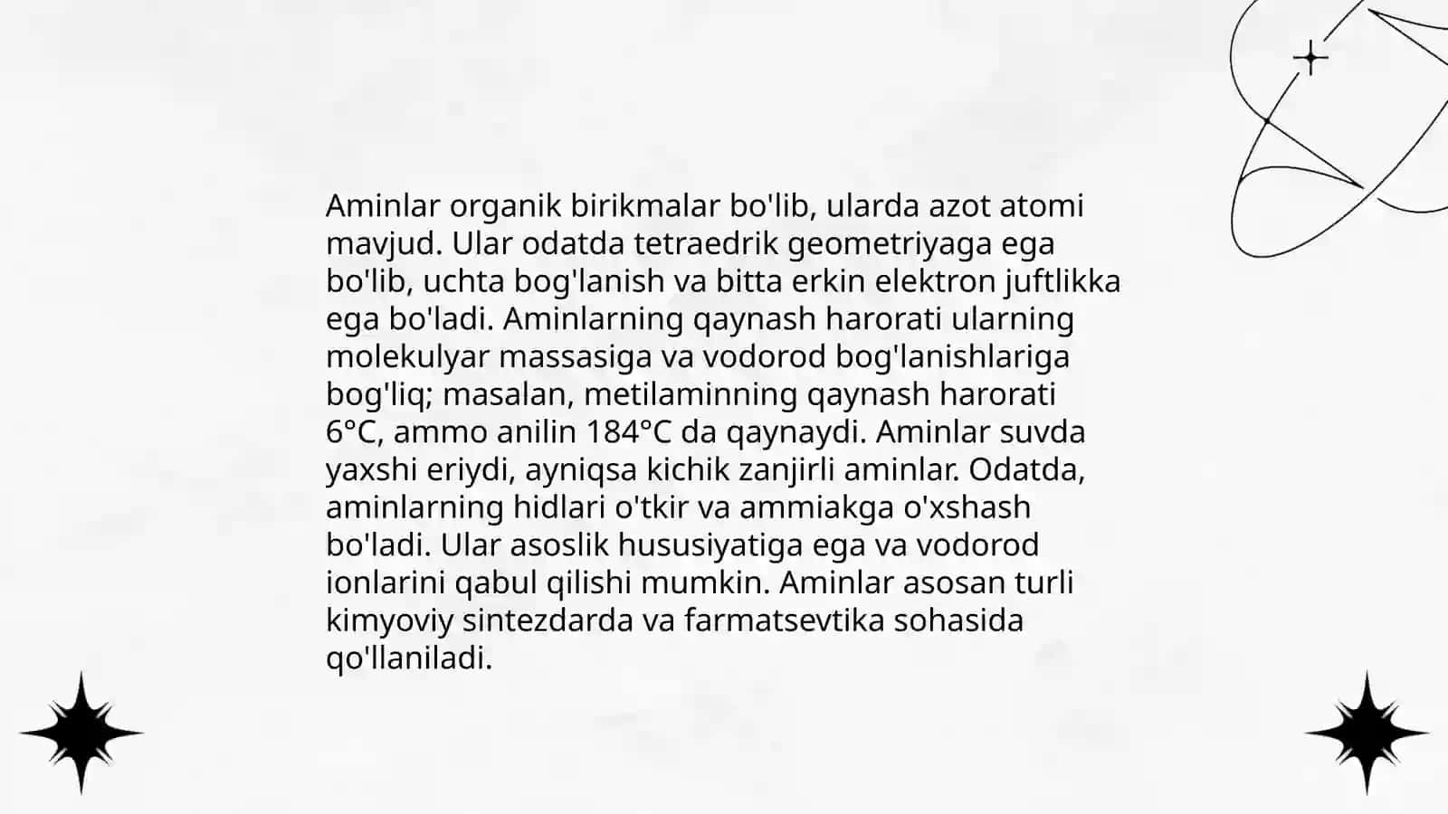 Aminlarning xossalari 4