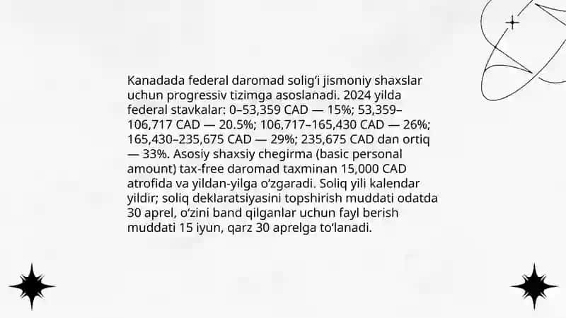 Kanada soliq tizimi va pul birligi 4