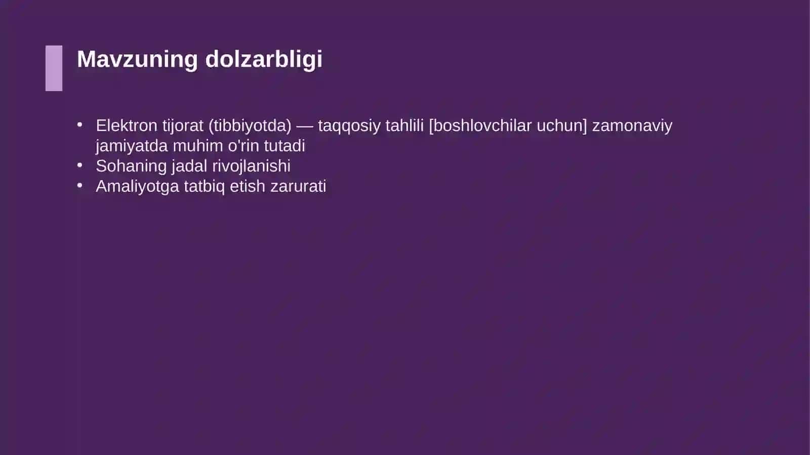 Elektron tijorat (tibbiyotda) — taqqosiy tahlili [boshlovchilar uchun] 4