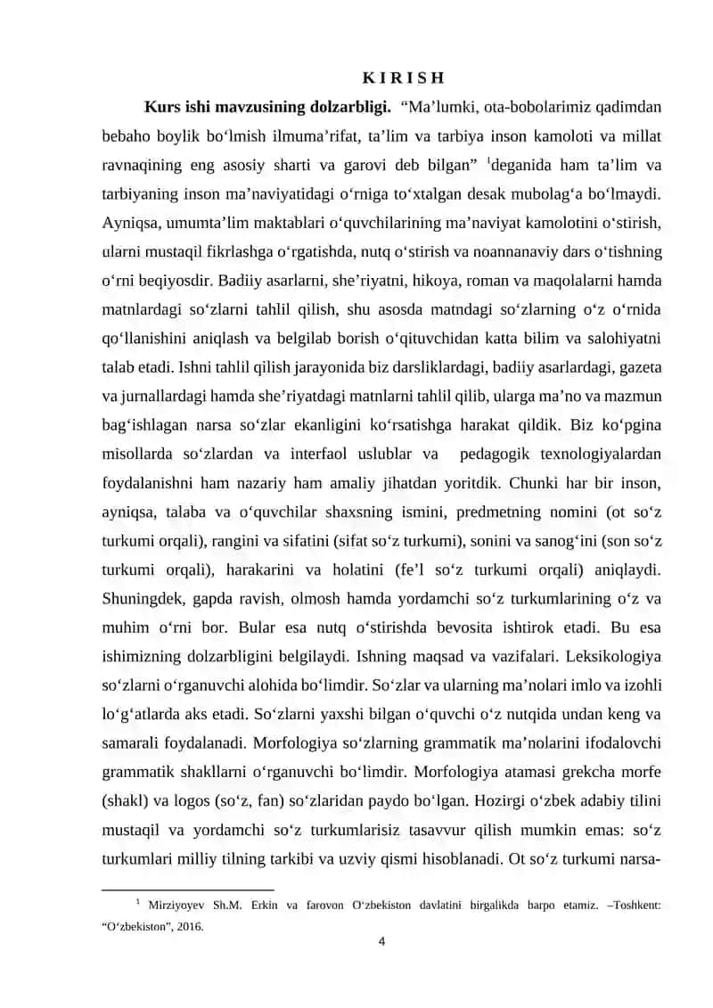Ona tili darslarida matn ustida ishlash metodikasini takomillashtirish 4