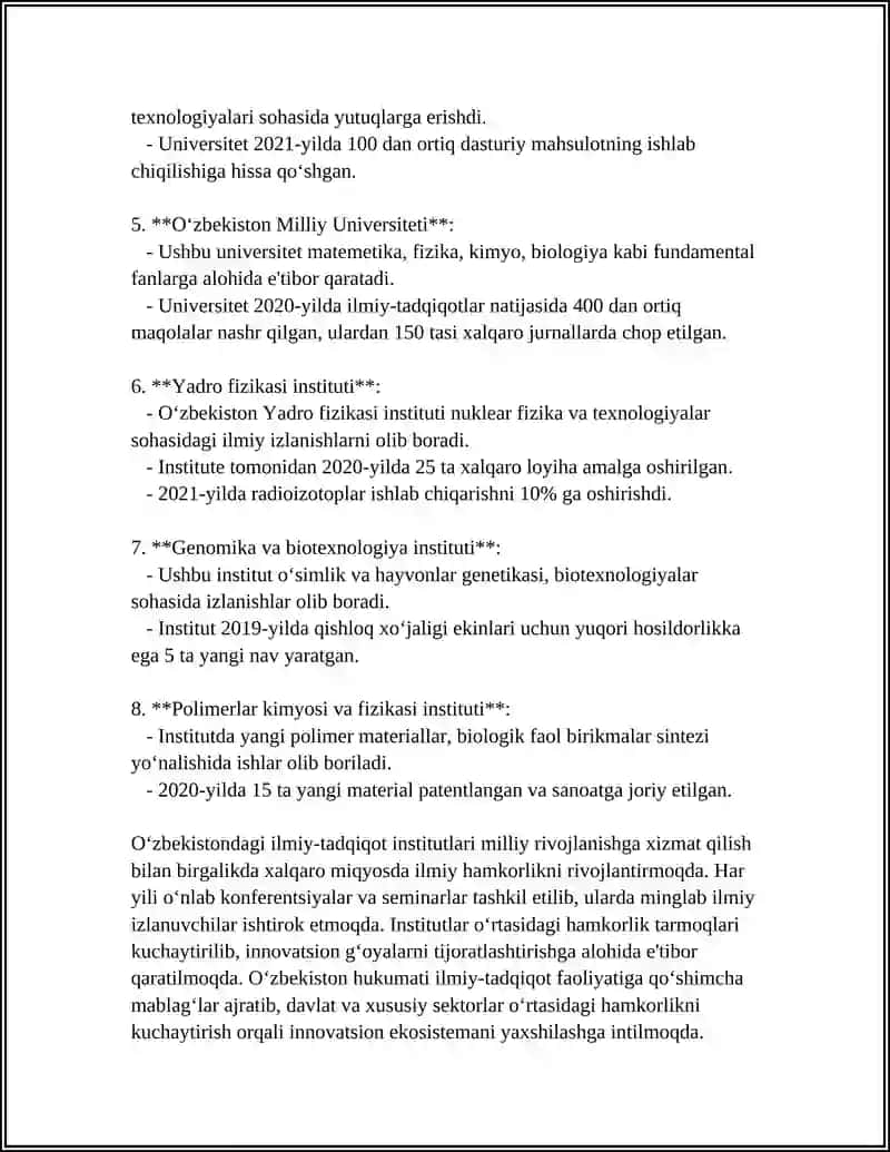 O'zbekistonning ilmiy-tadqiqot institutlari 4