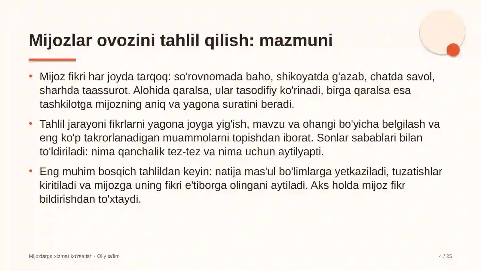 Kutubxonalarda mijozlar ovozini tahlil qilish 4