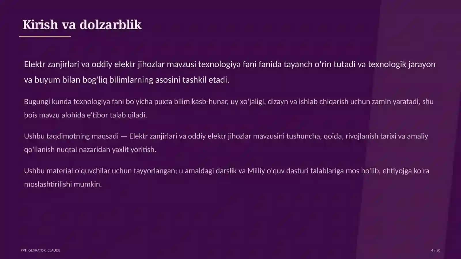 Elektr zanjirlari va oddiy elektr jihozlar (7-sinf) 4