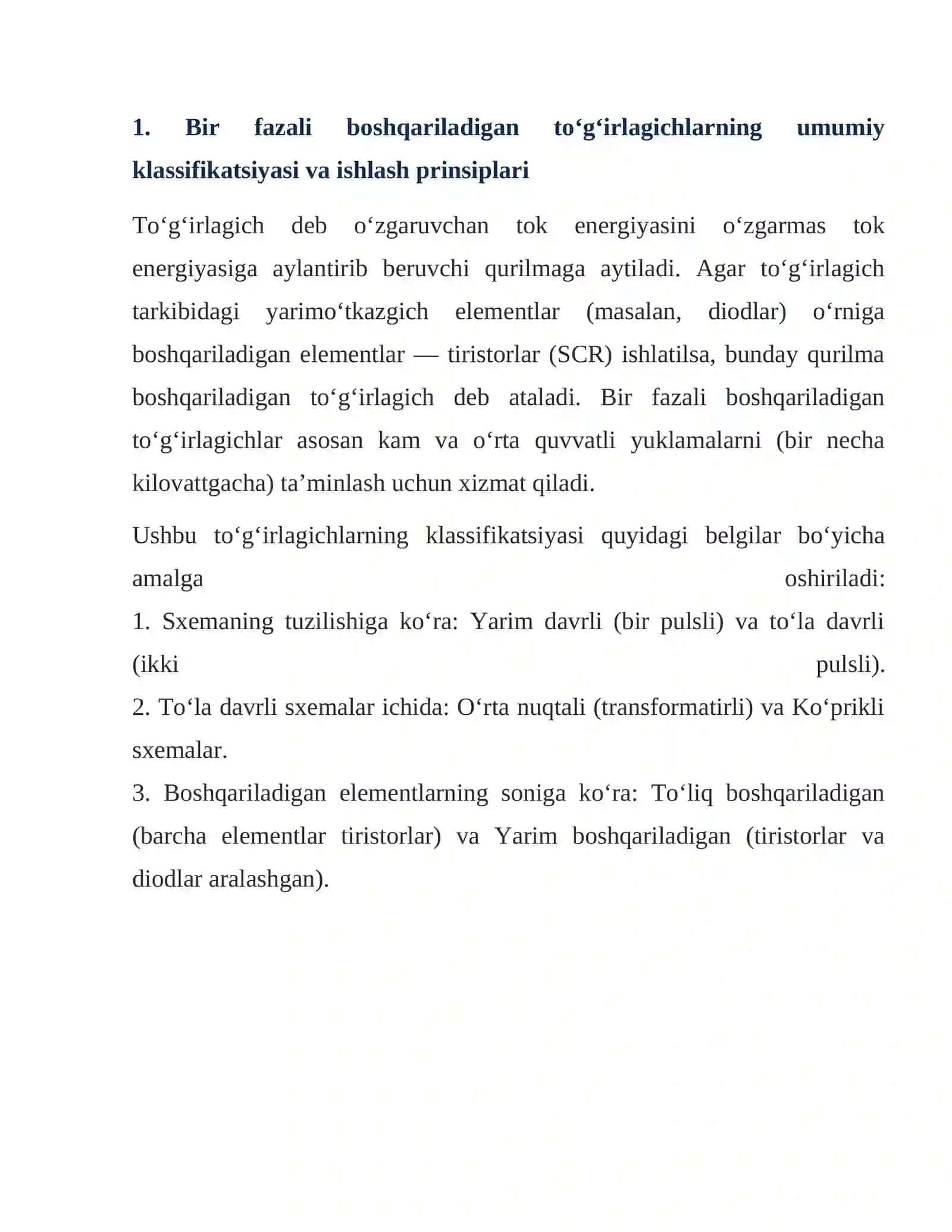 Bir fazali boshqariladigan toʻgʻirlagichni tadbiq etish_mustaqil ishi 4