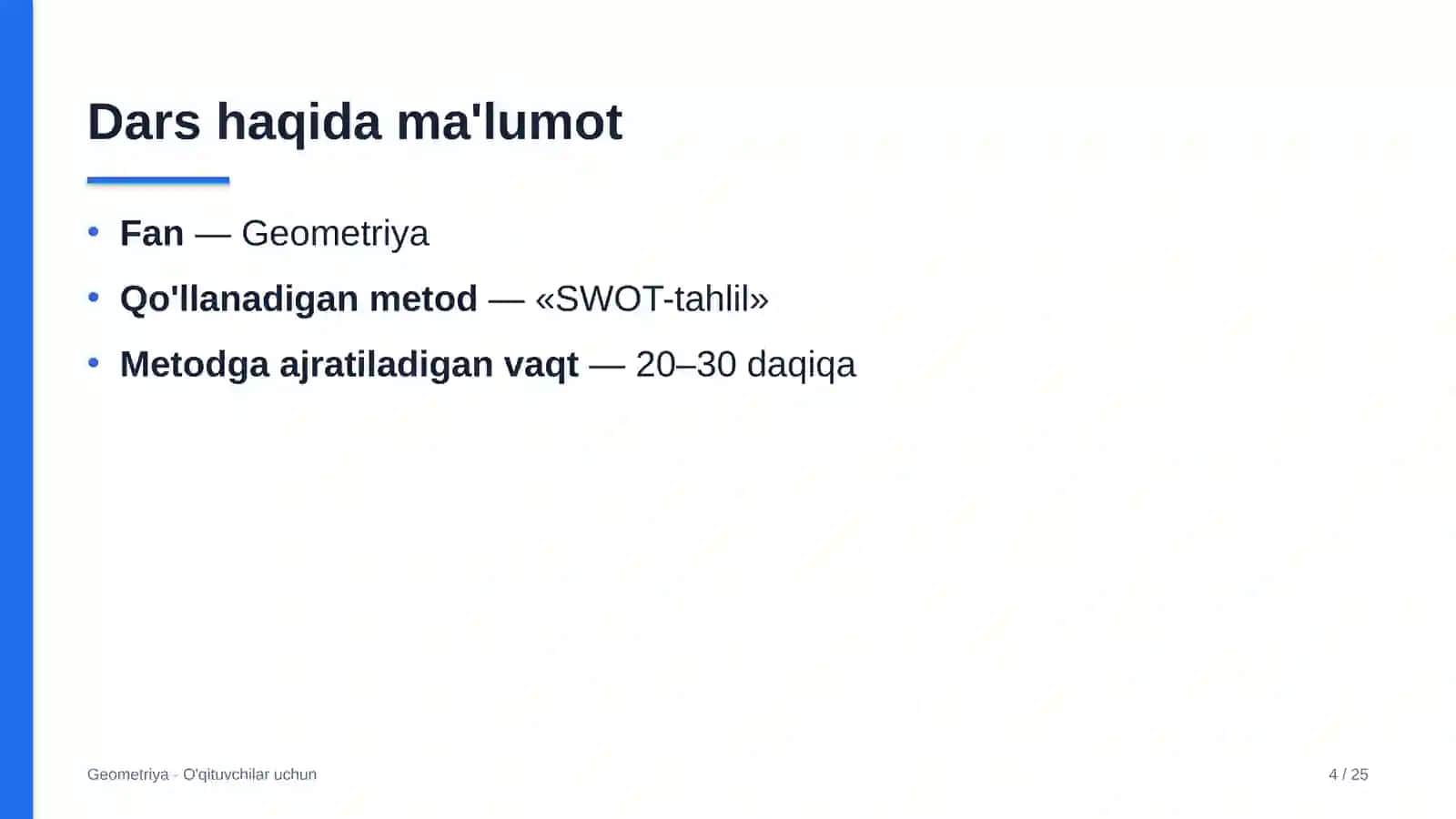 geometriya darslarida swot tahlil metodidan foydalanish 3230 4