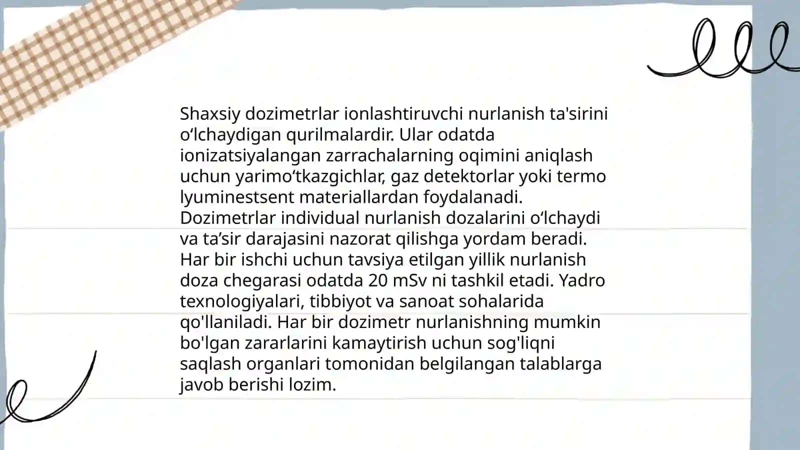 Shaxsiy dozimetrlar turi va ulardan foydalanish prinsipi 4