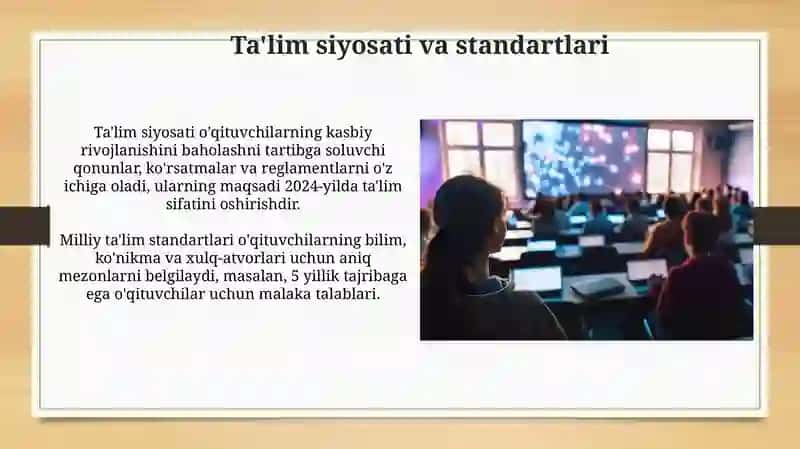 Pedagogni kasbiy rivojlanishini baholashga doir yetakchi tendensiyalar 4