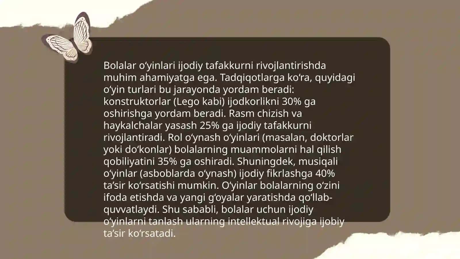 O'yin orqali ijodiy faoliyatni rivojlantirish 4