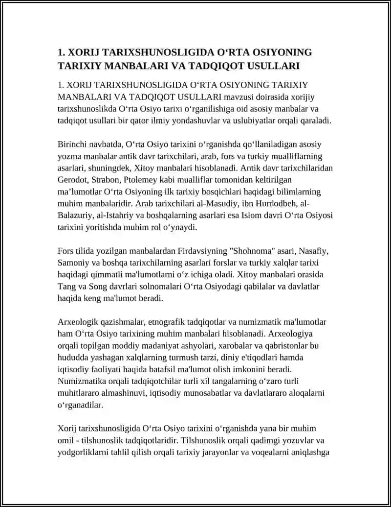 XORIJ TARIXSHUNOSLIGIDA O‘RTA OSIYONING TARIXIY MANBALARI VA TADQIQOT USULLARI 4