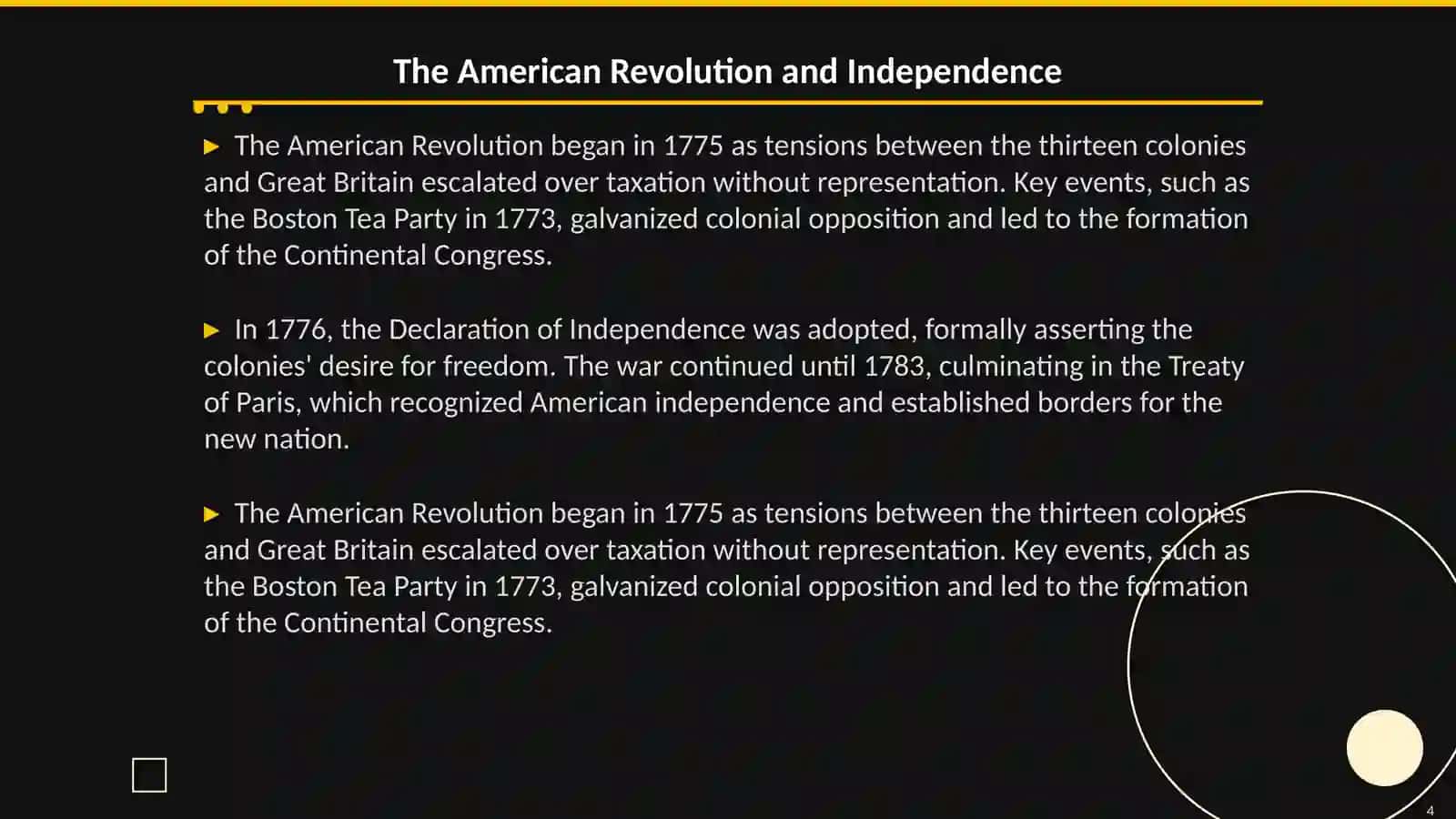 The history of the Usa 4