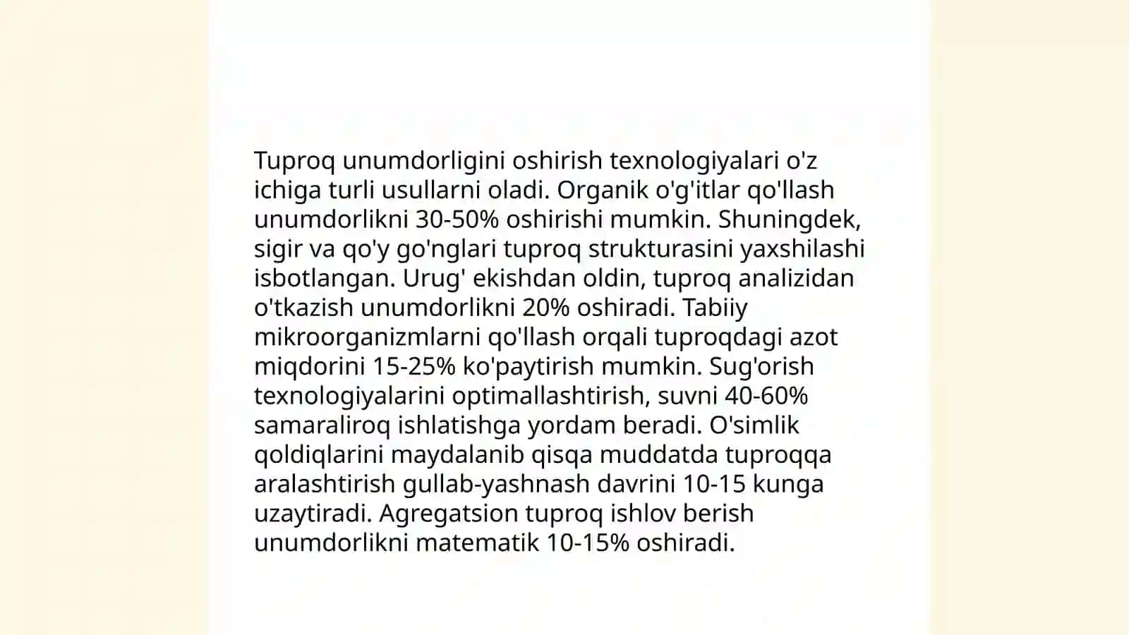 Agranomiyadagi istiqbolli vazifalar bu sohadagi muammolarni hal etish yo‘llari 4