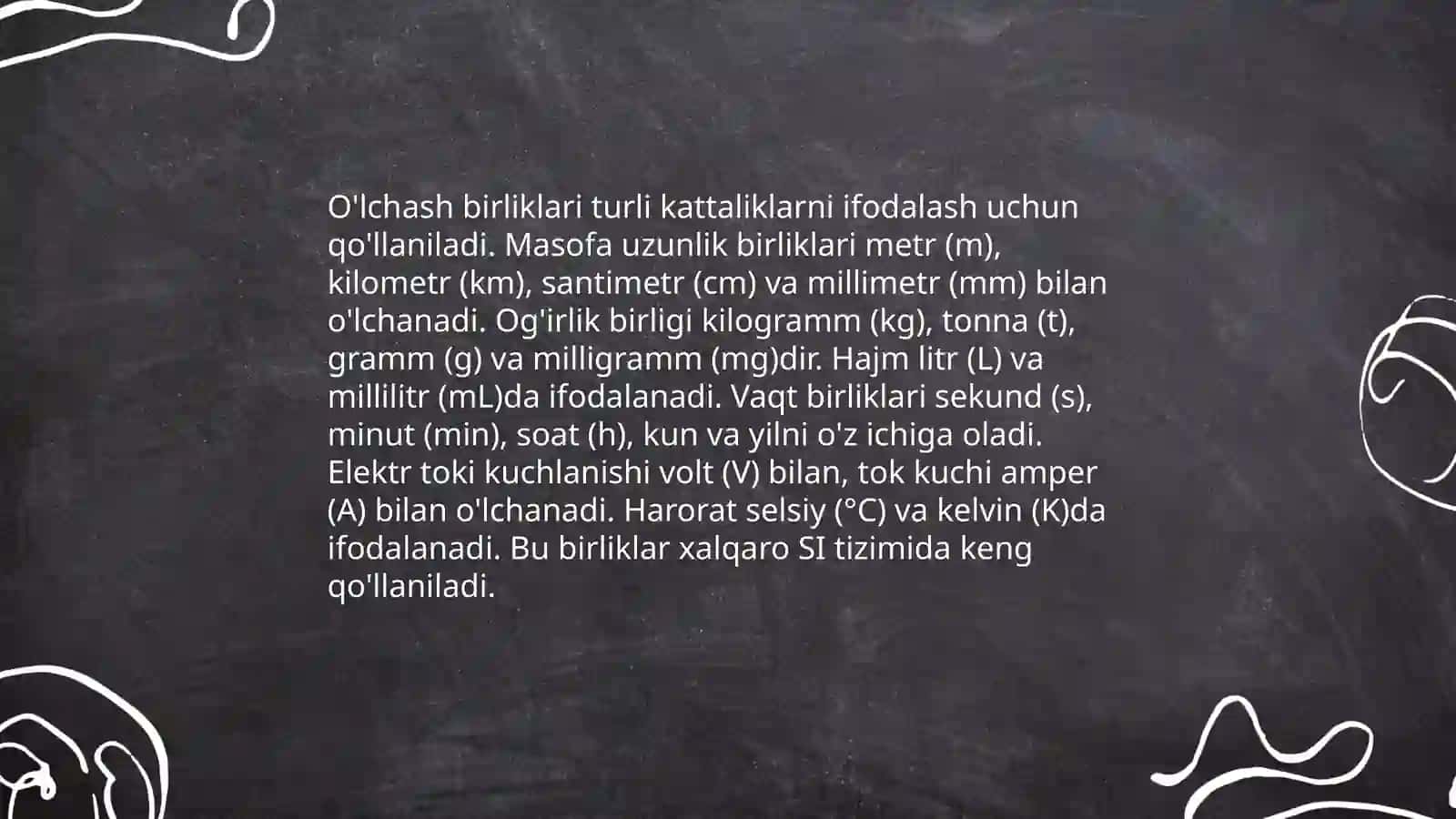 O'lchash to’g’risida ma’lumotlar 4