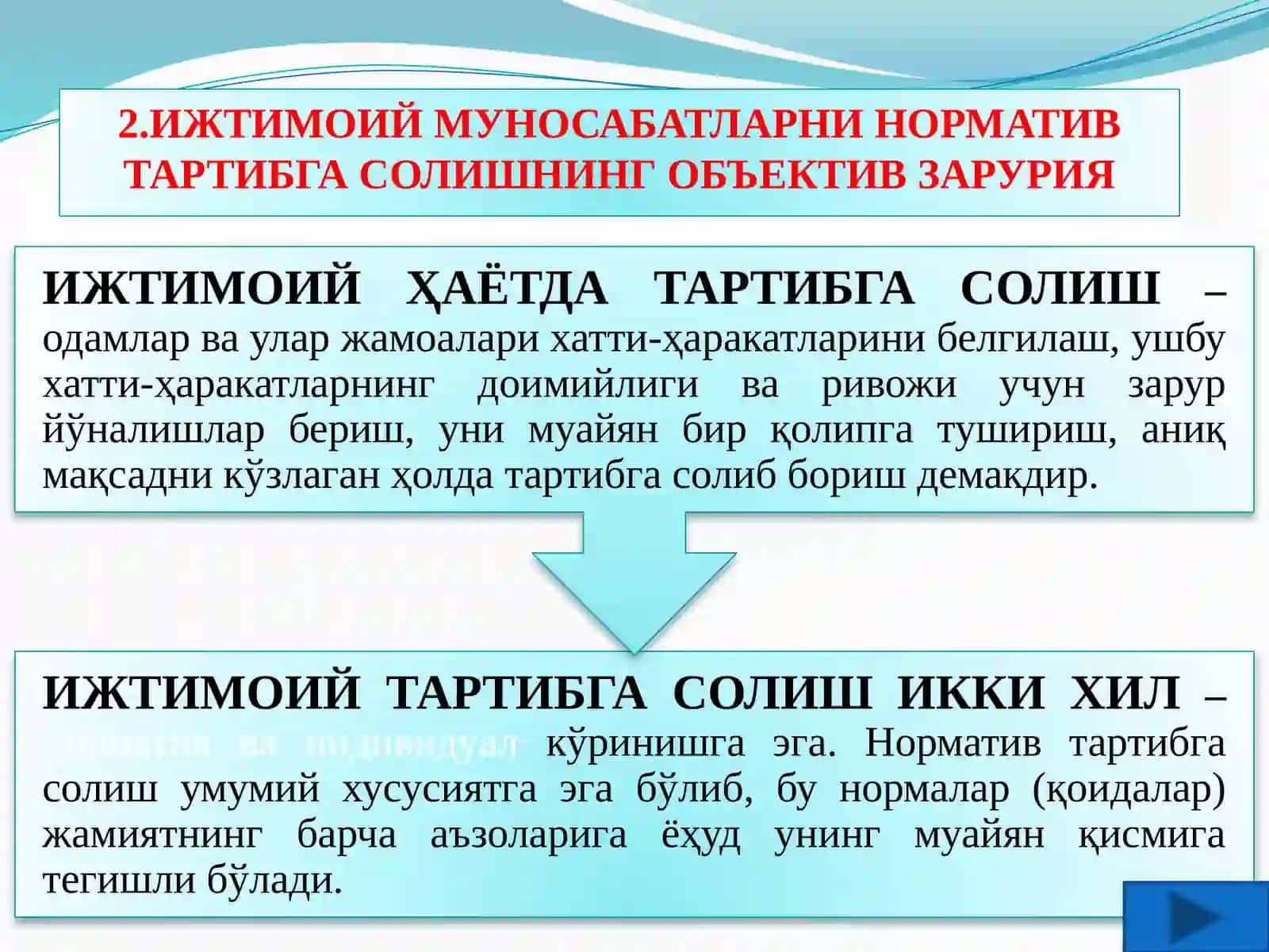 ИЖТИМОИЙМУНОСАБАТЛАР ВА ҲУҚУҚ 4