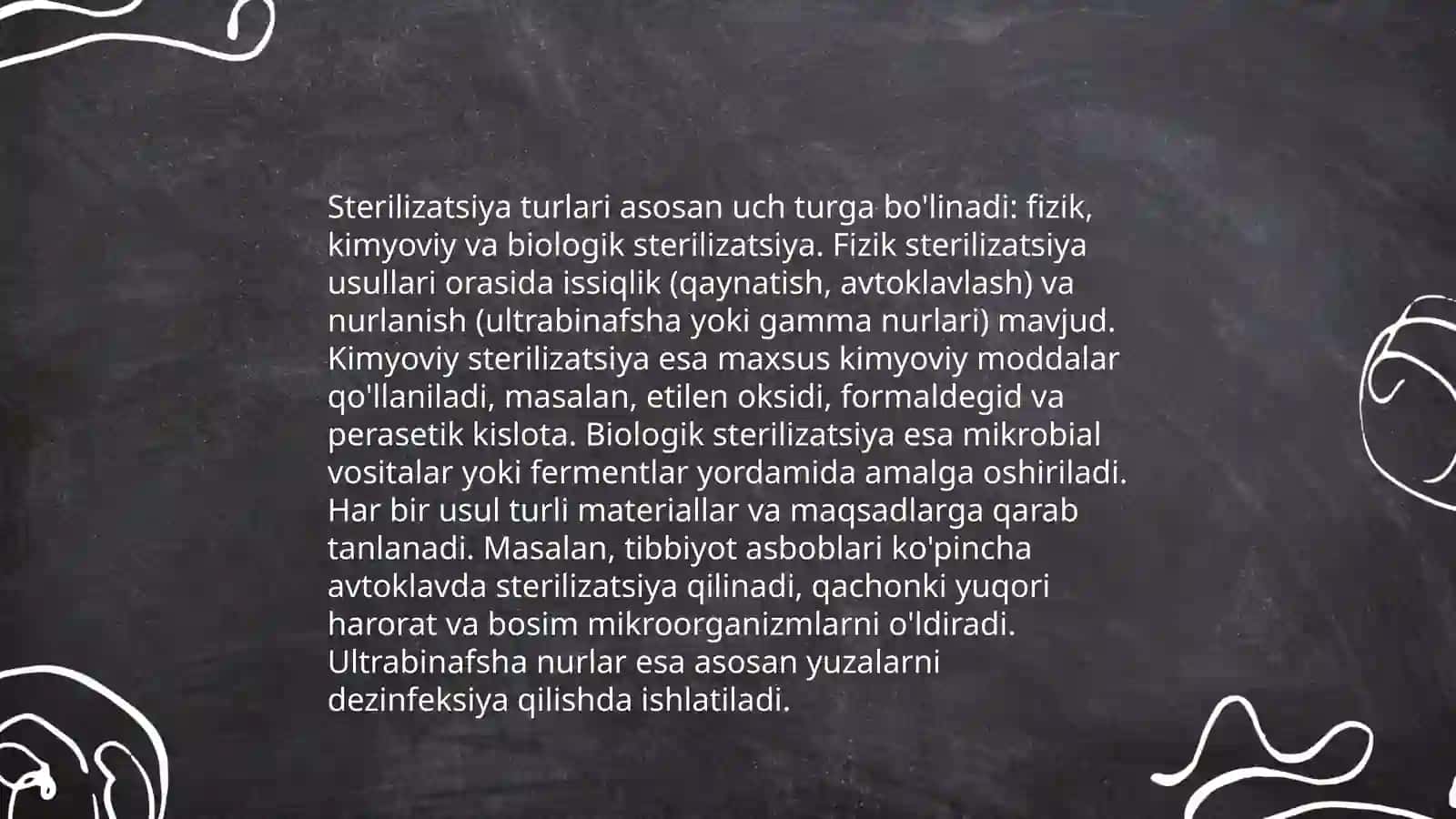 Sterilizatsiya va dezinfeksiya. Asboblarni sterillash bosqichlari 4