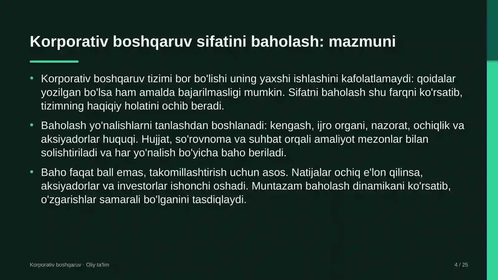 oilaviy mehmon uylarida korporativ boshqaruv sifatini baholash 1006 4