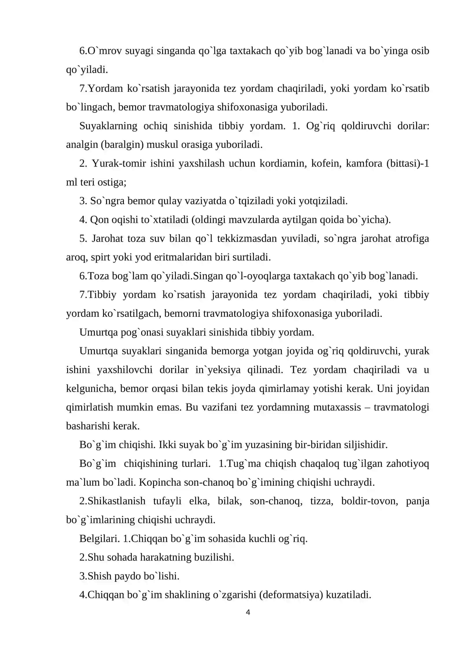 Suyak sinishi 4