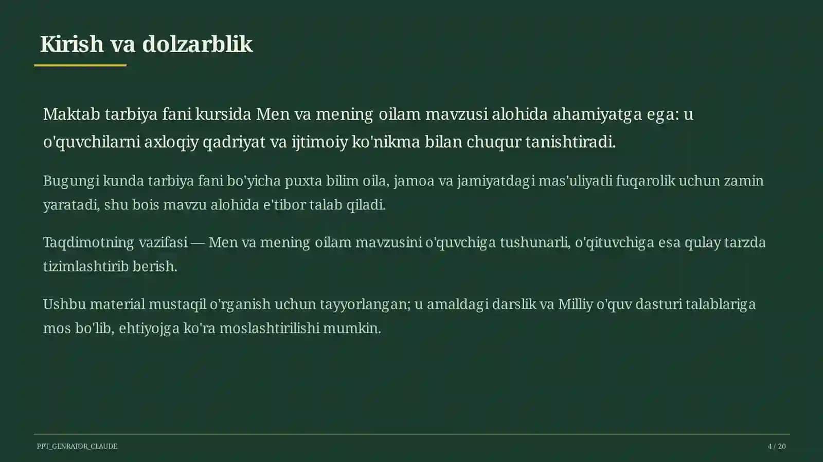 Men va mening oilam (1-sinf) 4