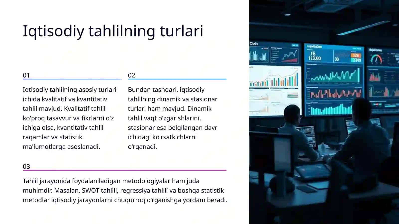 Iqtisodiy tahlilni mazmuniga, davriga, obyekti va subyektlariga koʻra turlari 4