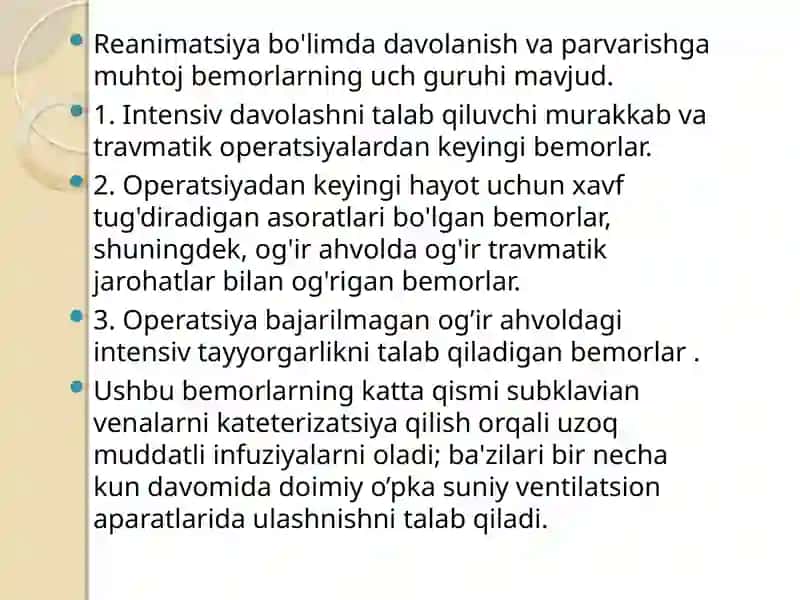 Reanimatsiyava intensiv terapiya 4