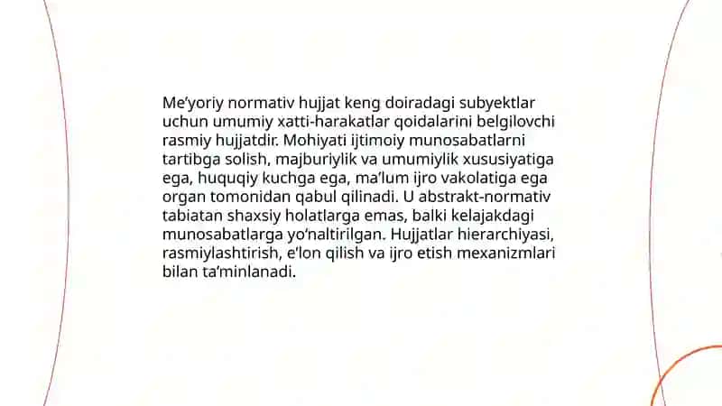 Hujjatchilik tarixi. Normativ (me’yoriy) hujjat tushunchasi. 4