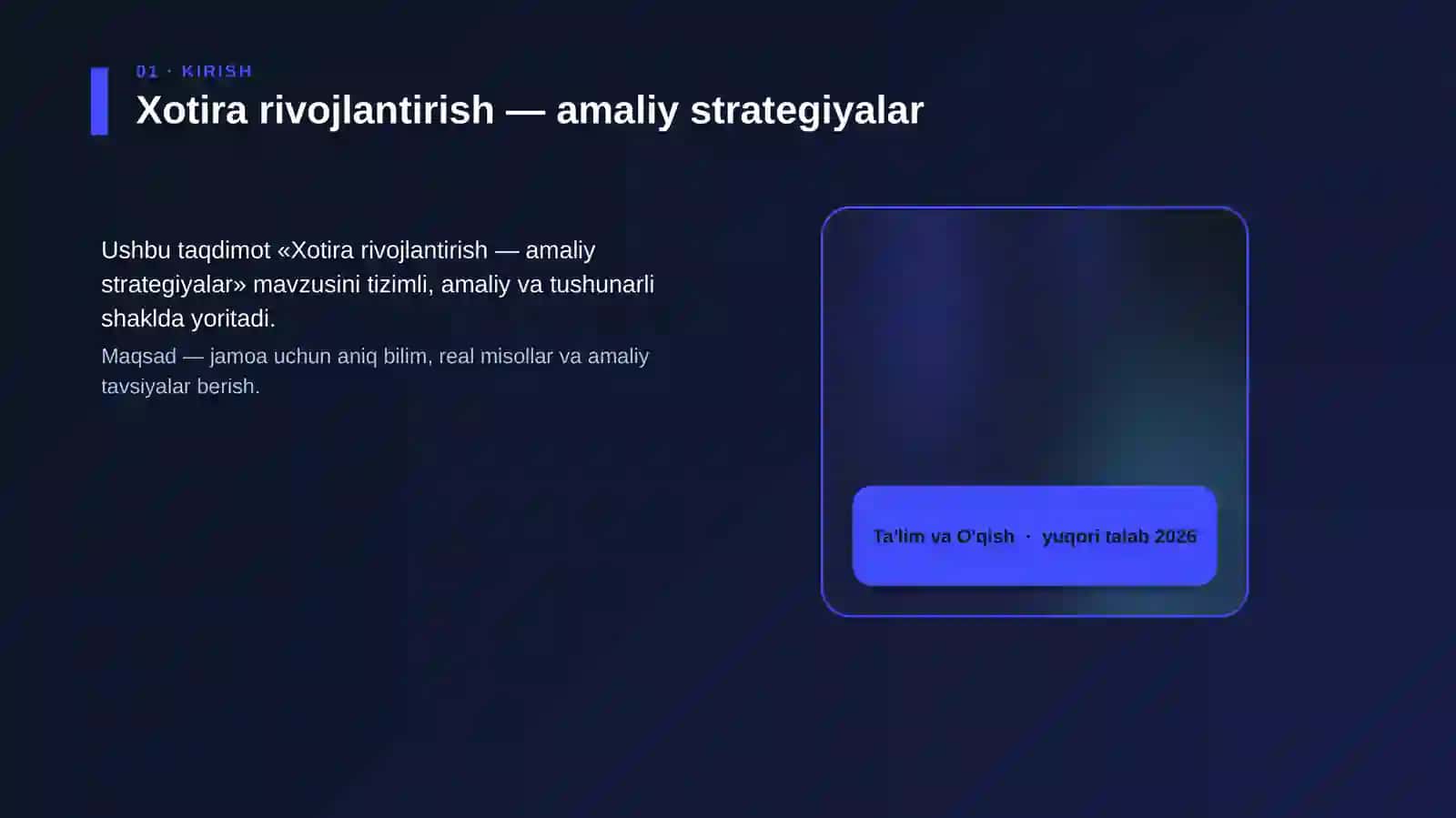 Xotira rivojlantirish — amaliy strategiyalar 4