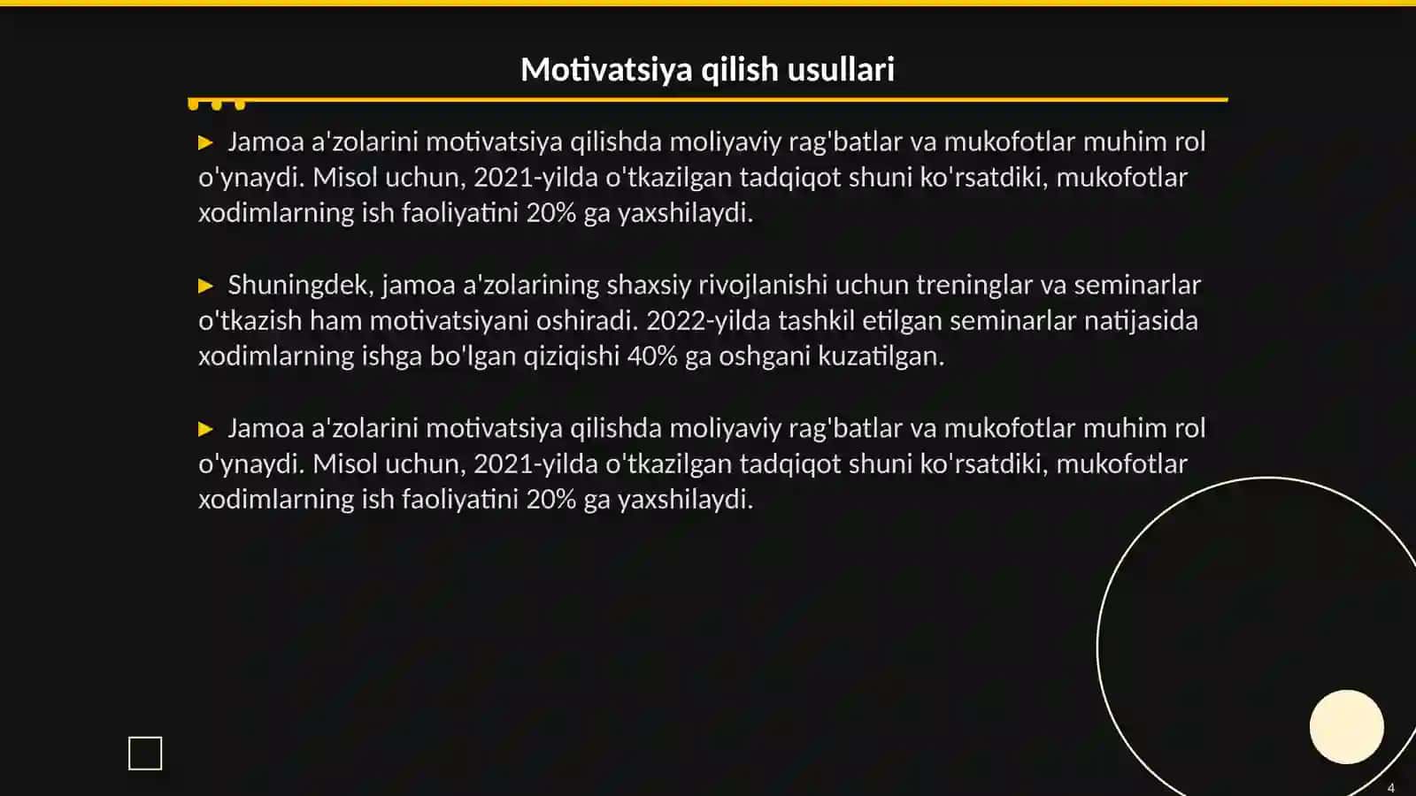 Jamoani shakillantirishning istiqbol rejalari 4