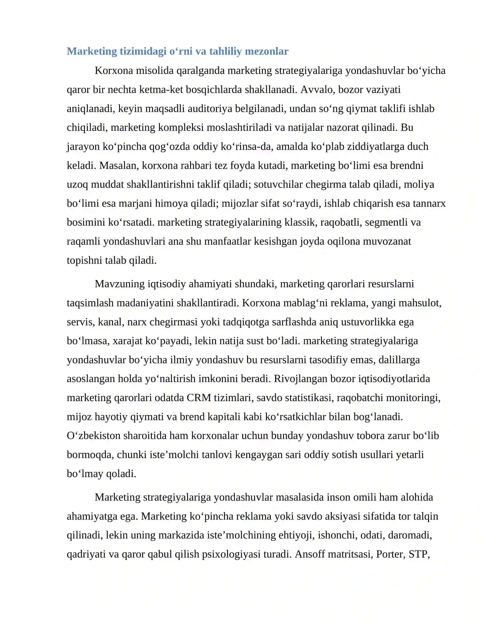Marketing strategiyalariga yondashuvlar 4