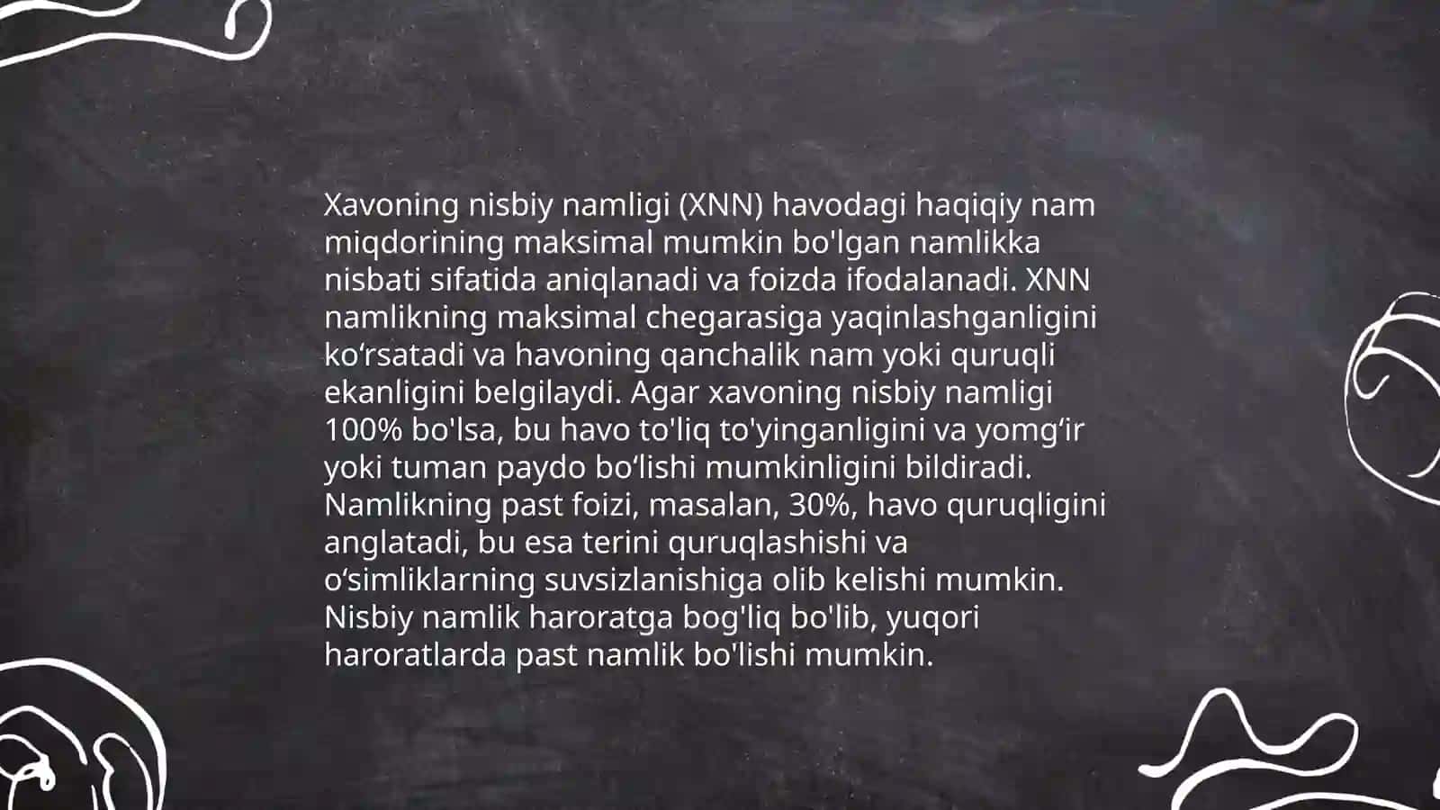 Xavoning absalyut va nisbiy namligini aniqlash 4