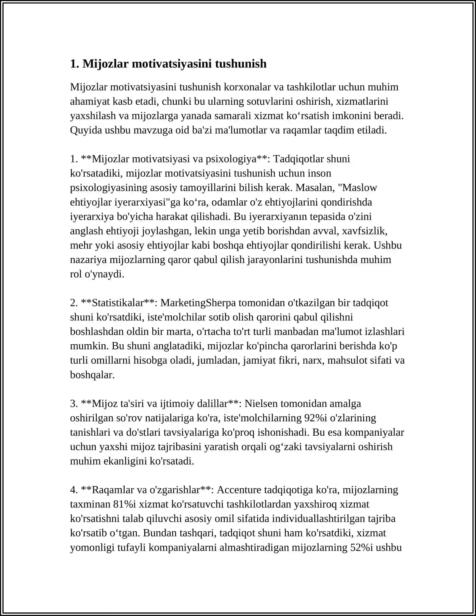 MIJOZLARNI QAYTIB KELISHGA MAJBURLASH MUSTAQIL ISH 4