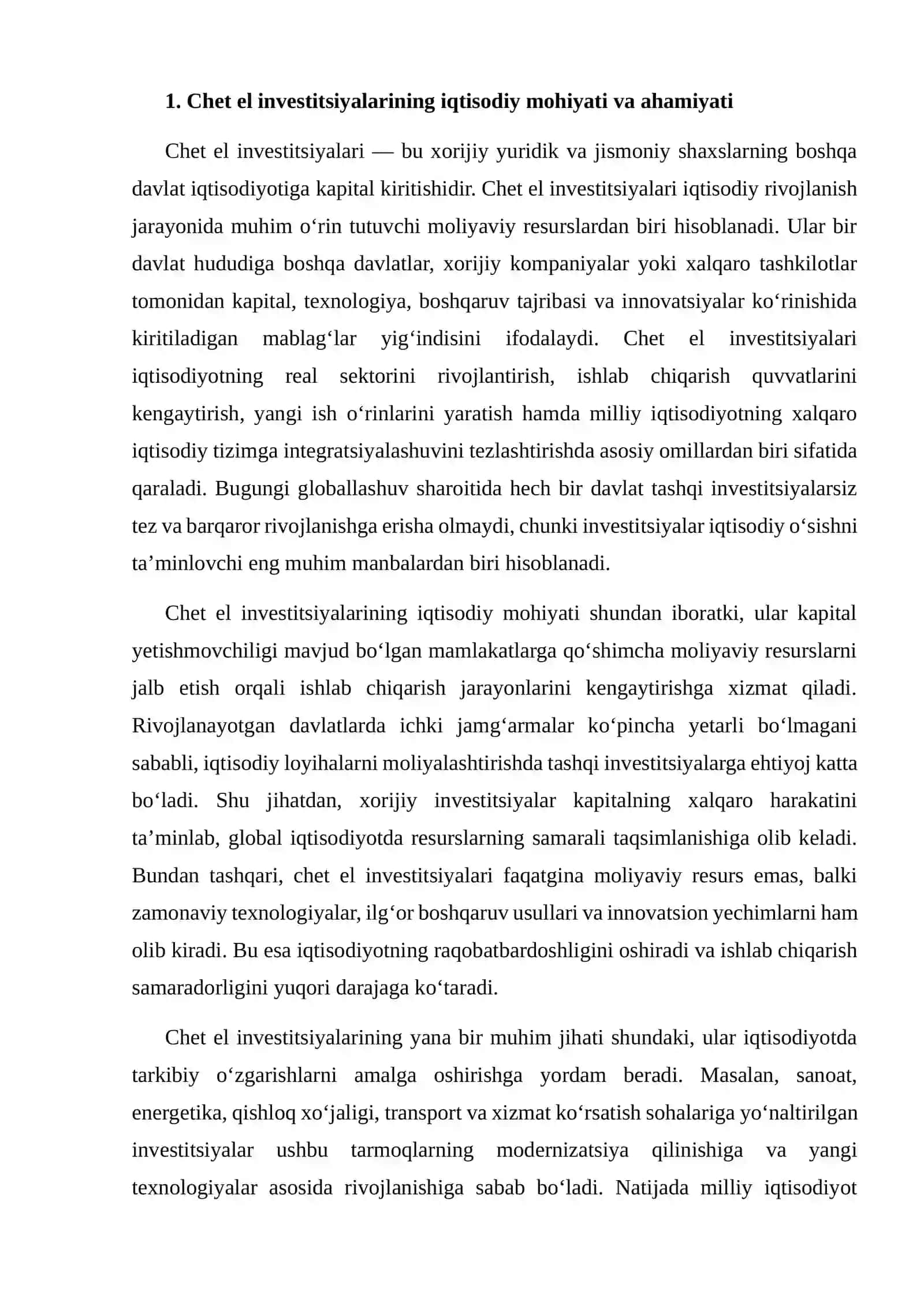 CHET EL INVESTITSIYALARINI JALB ETISH VA TARTIBGA SOLISHNING TASHKILIY-HUQUQIY ASOSLARI 4