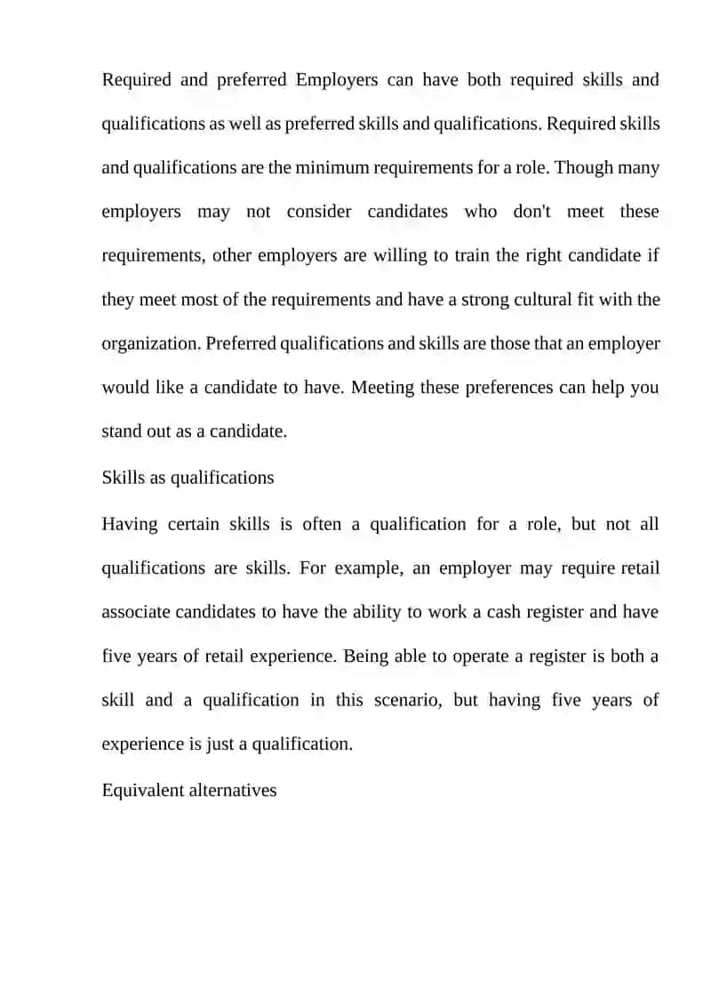 Qualifications vs. Skills 4
