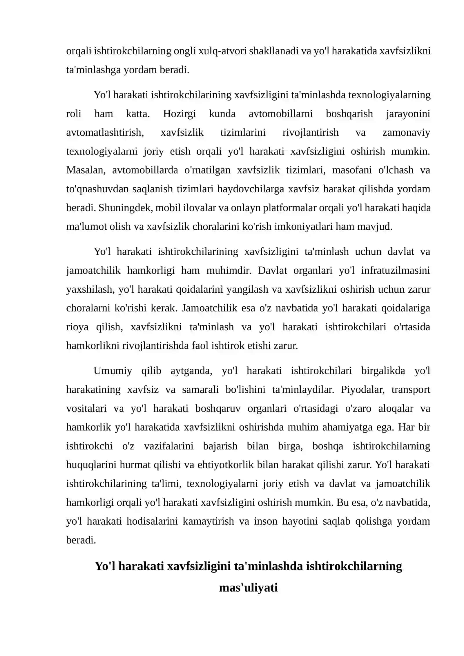 Yo'l harakati ishtirokchilari 4