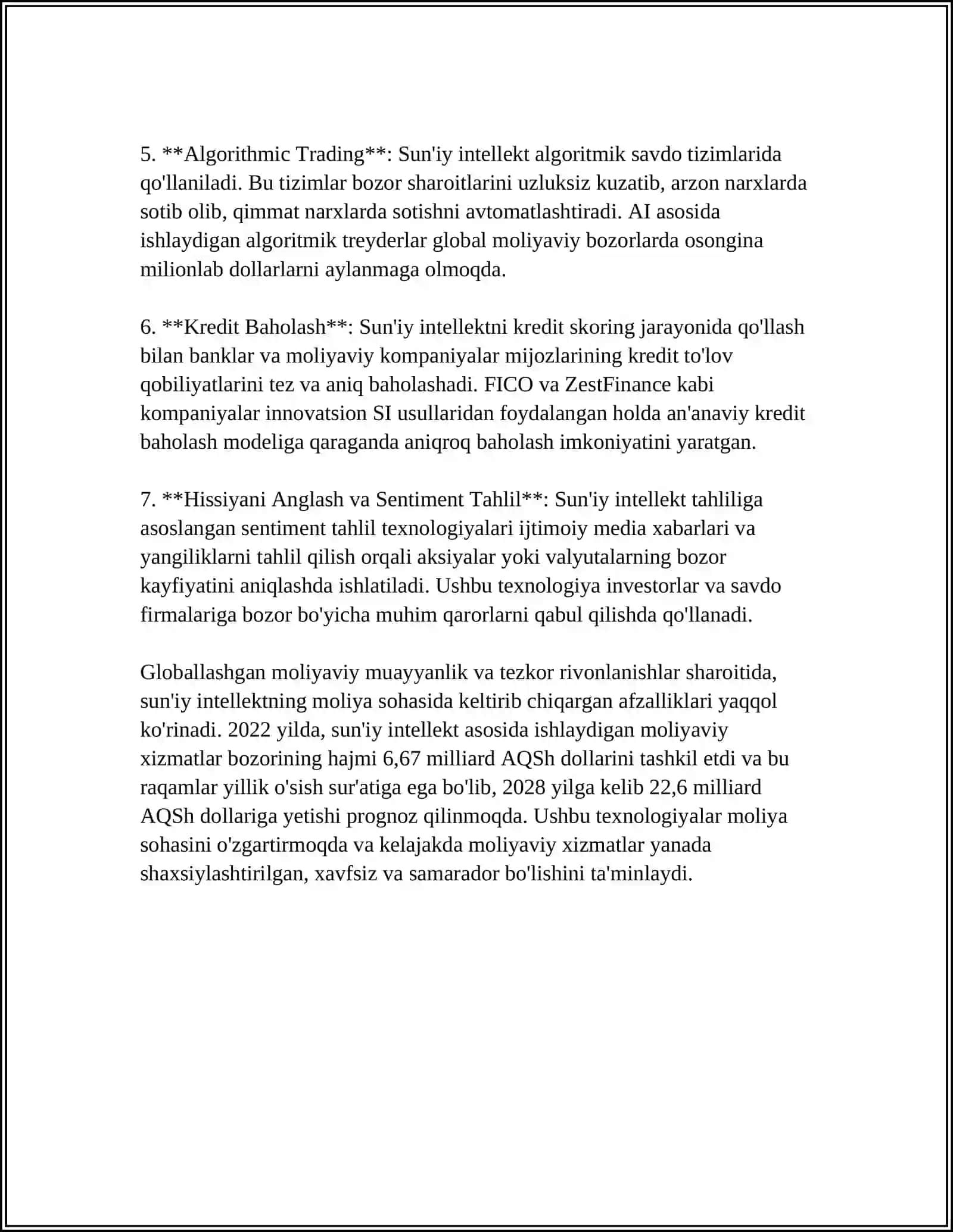 SUN'IY INTELLEKT TIZIMLARINING IQTISODIY SOHALARDA QÓLLANILISHI 4