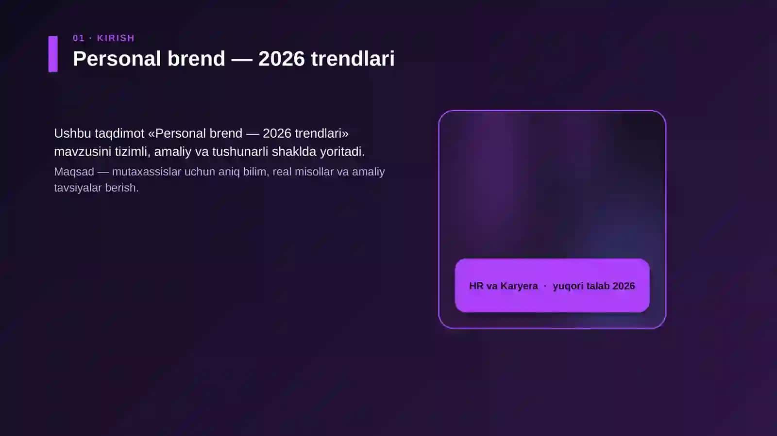 Personal brend — 2026 trendlari 4