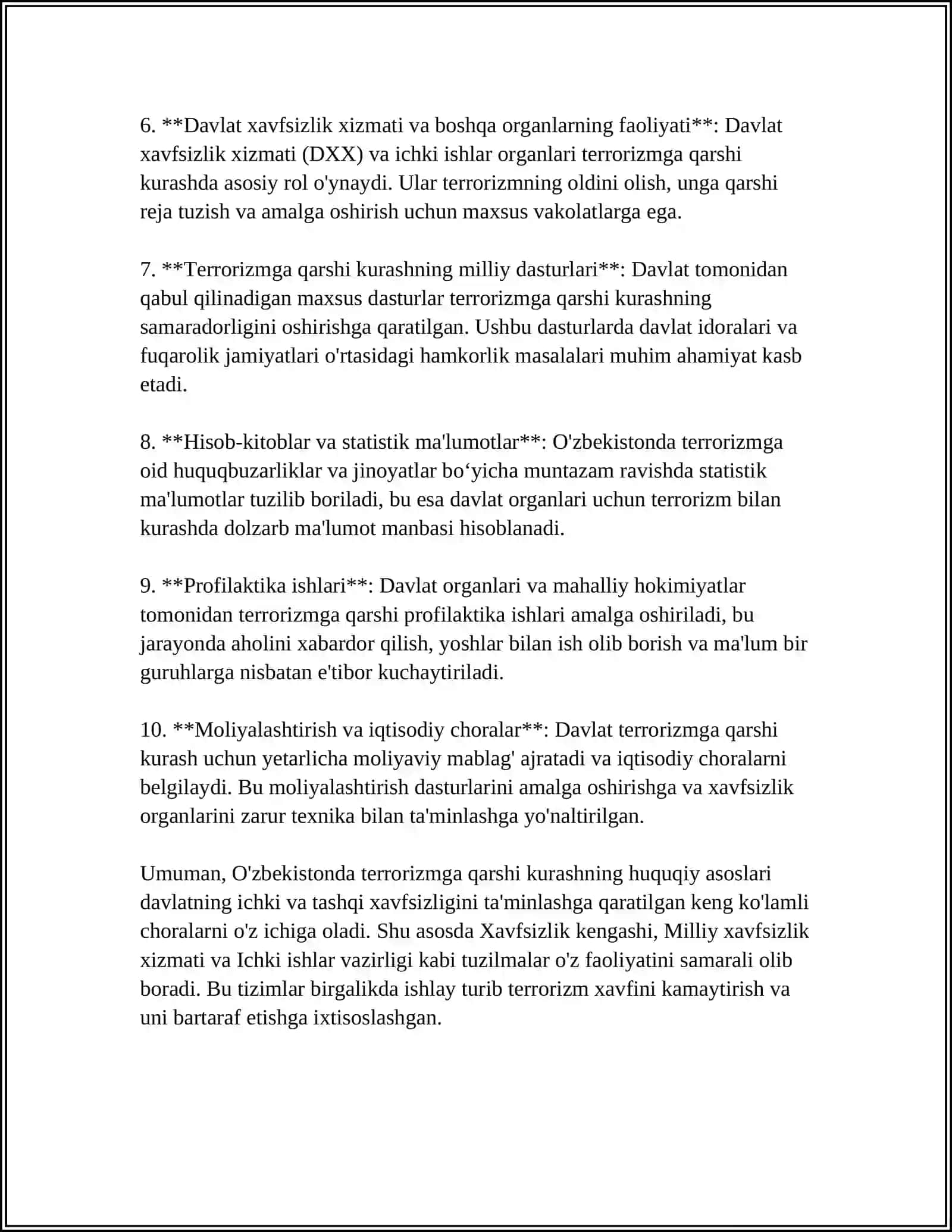 O'ZBEKISTONNING TERORIZMGA QARSHI KURASH TAJRIBASI 4