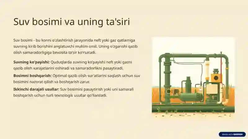 Neft va gaz konlarini ishlash tizimining texnologik koʻrsatkichlari va ularning tasnifi 4