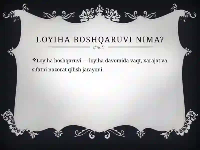 Loyiha boshqaruvining bosqichlari 4