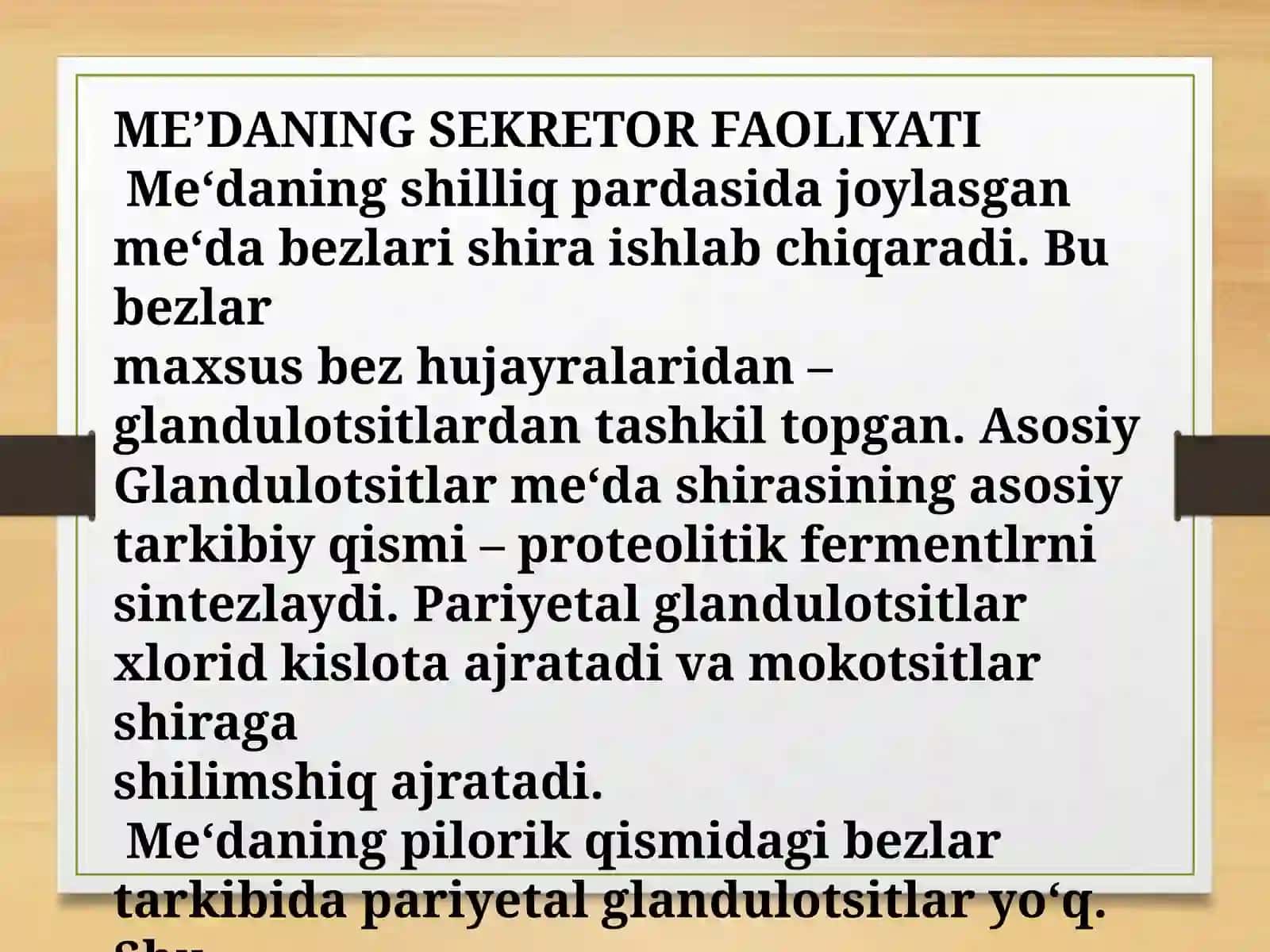 Me’dada ovqat hazmi 4