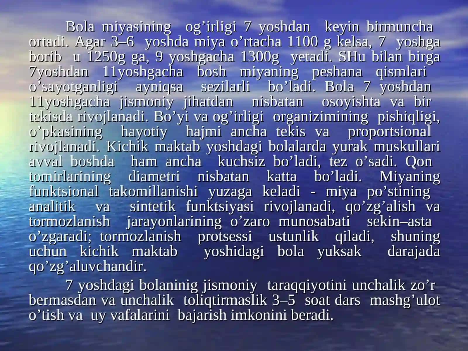 Kichik maktab yoshiDAVRIDA PSIXIK RIVOJLANISHXUSUSIYATLARI 4