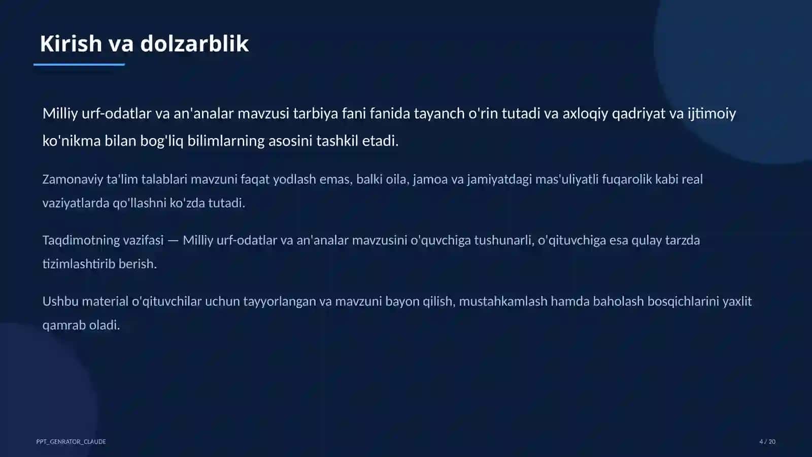 Milliy urf-odatlar va an'analar (5-sinf) 4