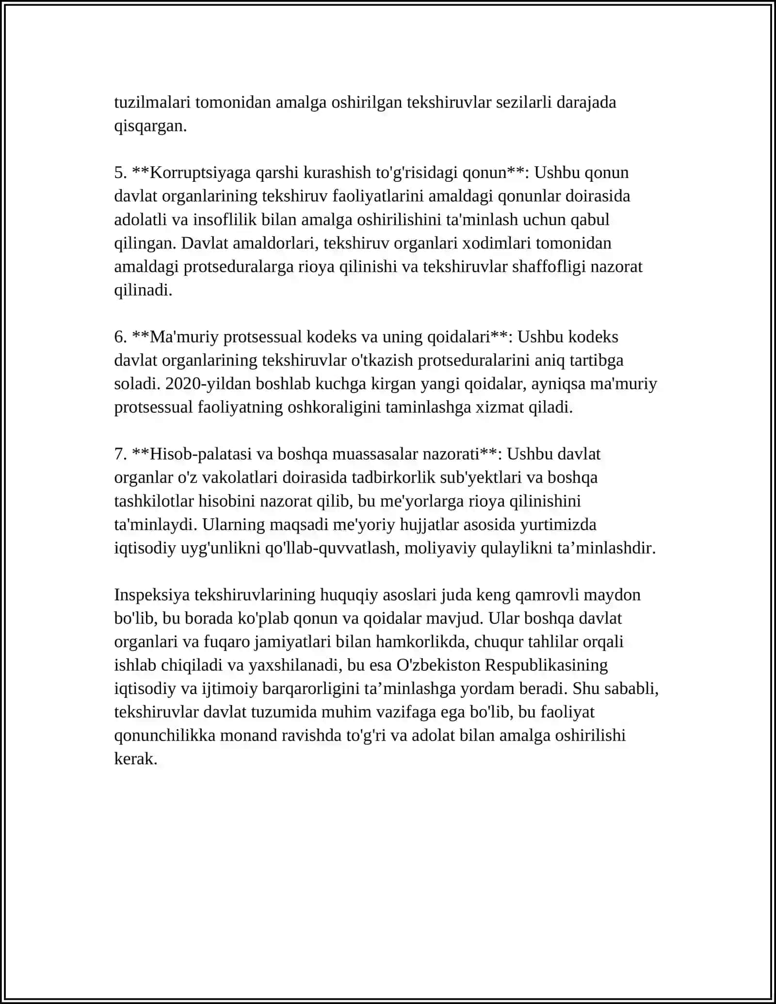 METROLOGIK XIZMAT KO'RSATISH KORXONALARNI FAOLIYATINI INSPEKSION TEKSHIRISH 4