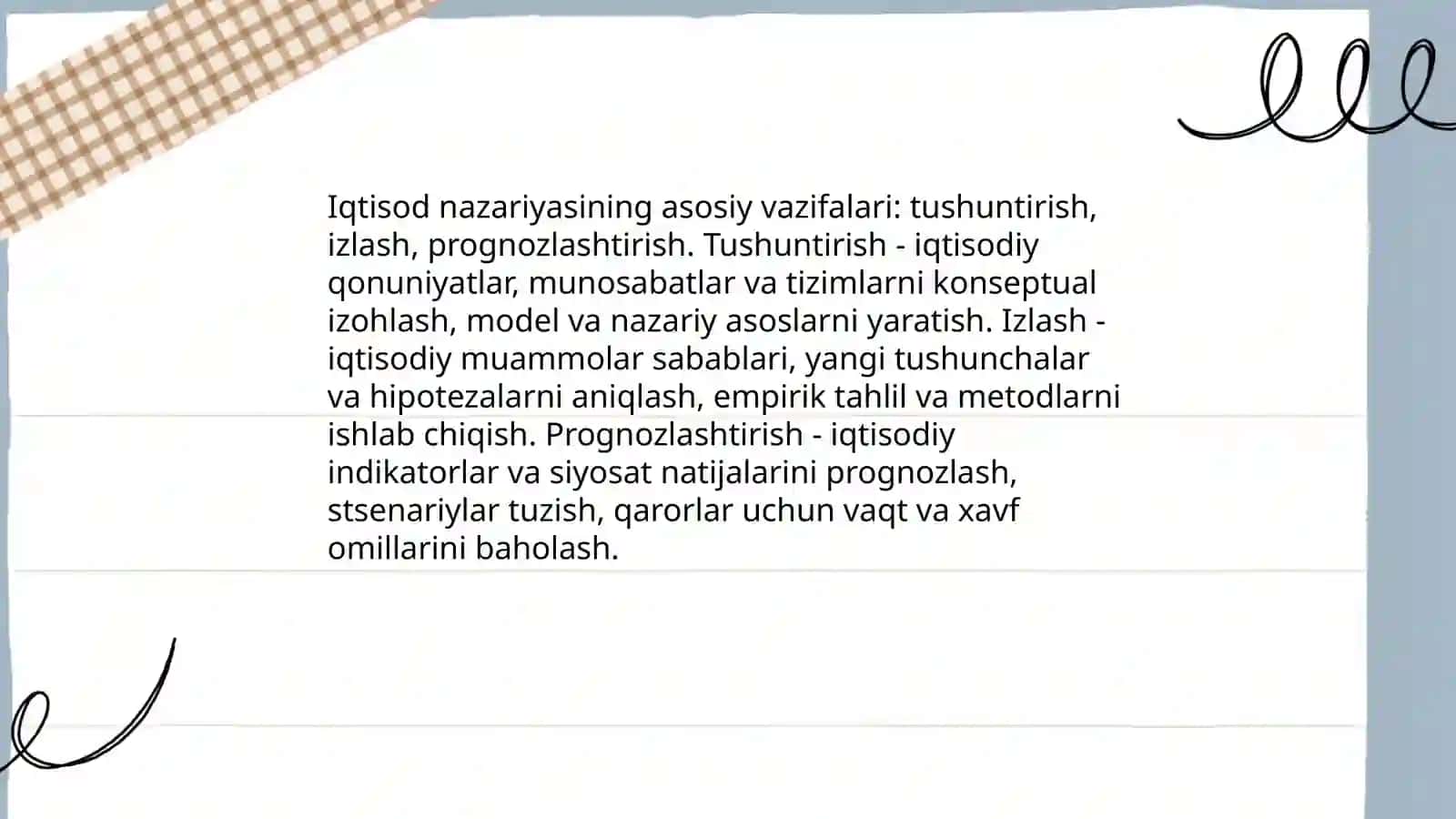 Iqtisod nazariyasi fanining predmeti, vazifalari va uslublari 4
