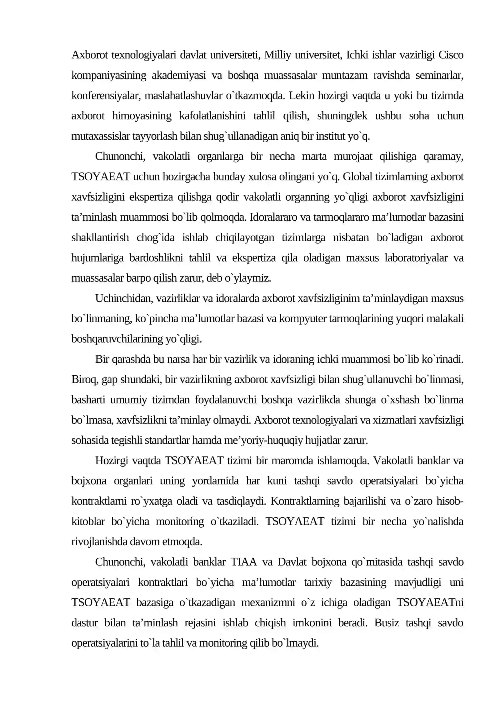 Bojxona tizimida axborot texnologiyalari joriy etilishini takomillashtirishning ustuvor yo`nalishlari 4