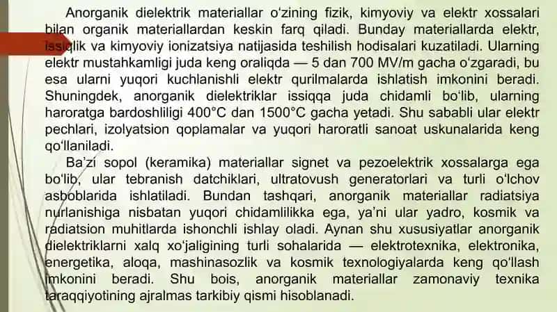 Anorganik dielektriklar 4
