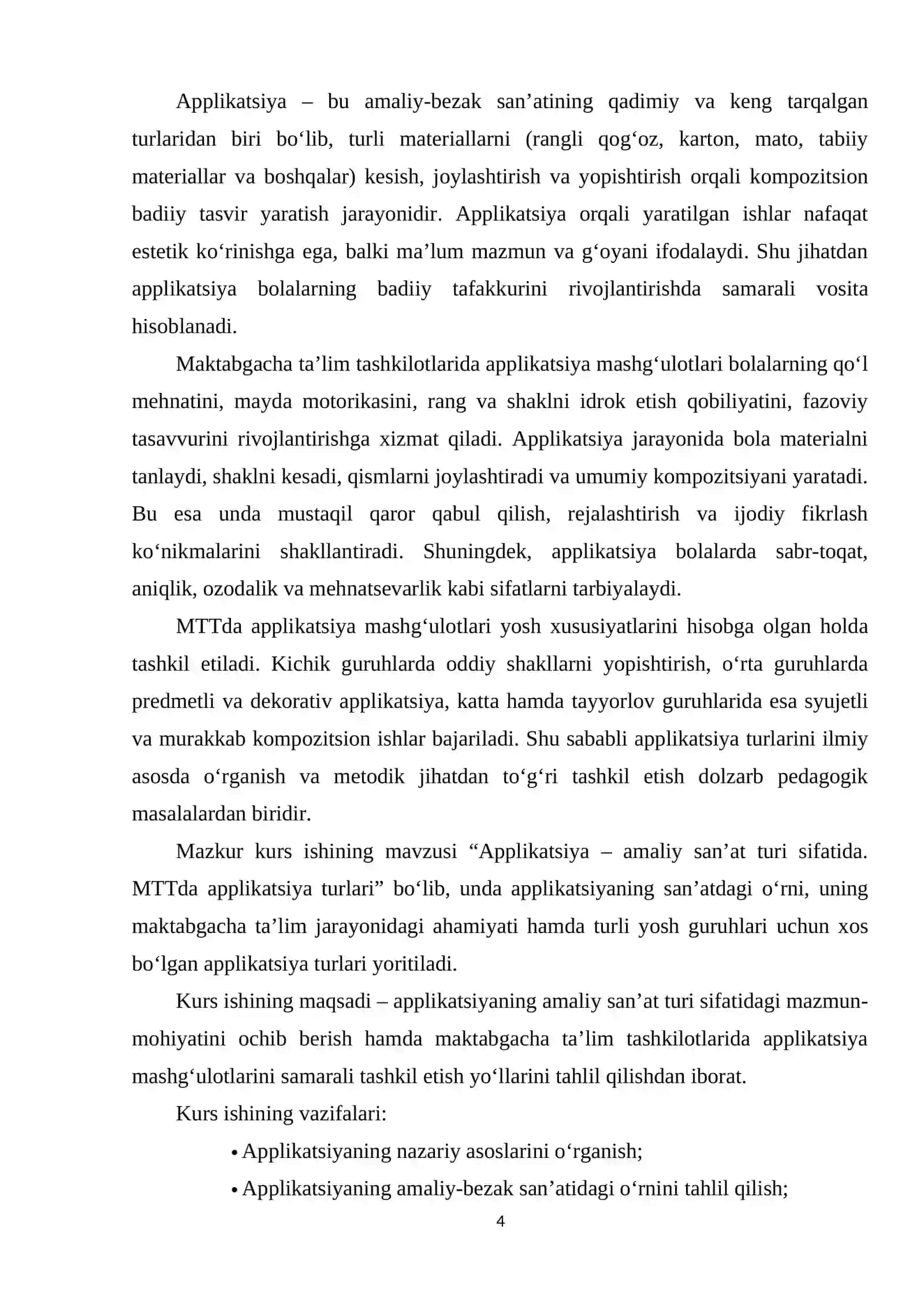 TASVIRIY FAOLIYATGA OʻRGATISH METODIKASI 4