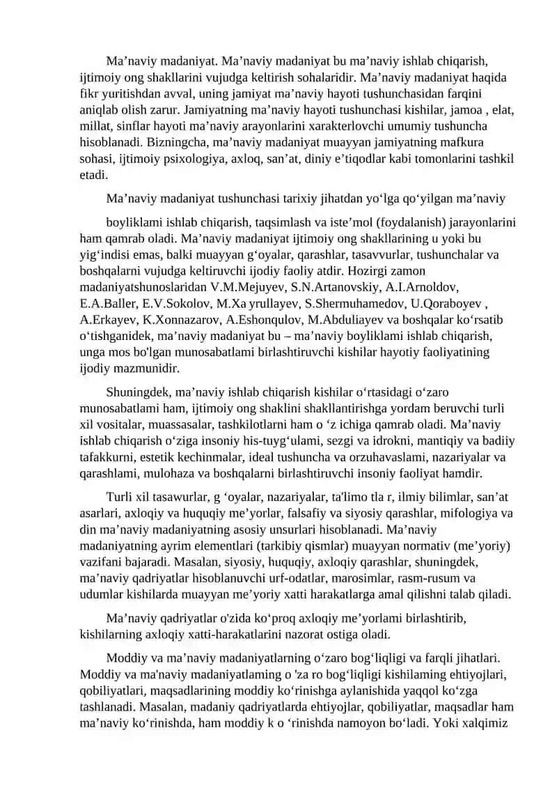 Moddiy va ma’naviy madaniyat 4